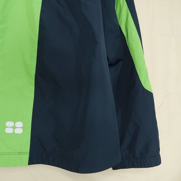 Vintage Y2K Nike MMIV Windbreaker Jacket Full Zip Navy Blue Green Women's Medium - Picture 8 of 14